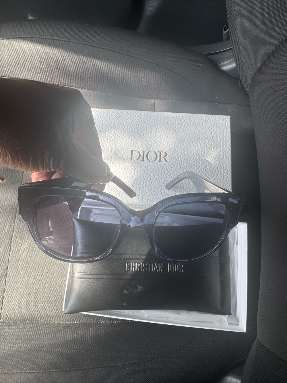Dior Women's Translucent Blue Cat-Eye Sunglasses